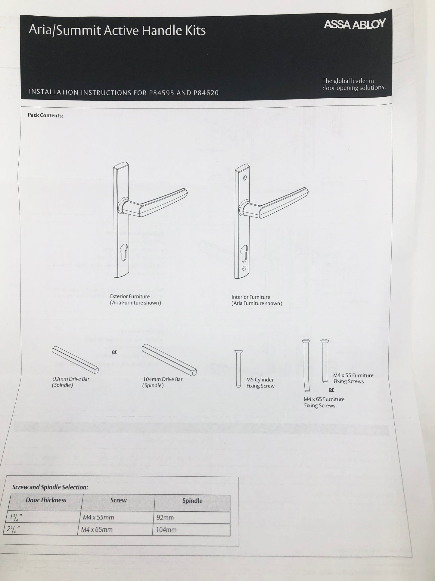 ACACIA HANDLE KIT (ACTIVE)