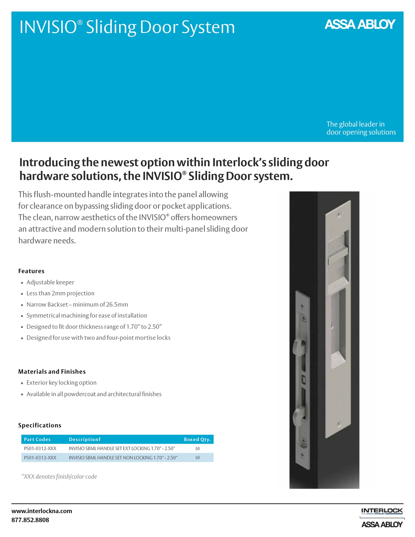 INVISIO® Sliding Door System